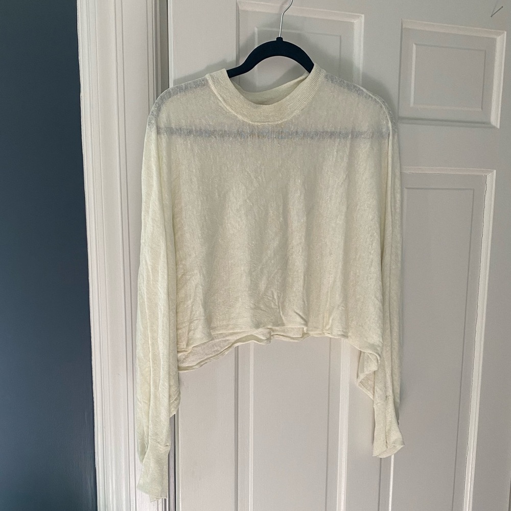 Wilfred free sheet off white cropped sweater